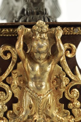 Lot 1090 - EUEGENE ROBERT-HOUDIN, PARIS. A MID 19TH CENTURY PATINATED AND GILT BRONZE MYSTERY CLOCK