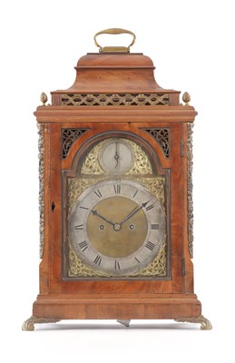 Lot 1059 - EARDLEY NORTON, LONDON, A LATE 18TH CENTURY MAHOGANY AND ORMOLU VERGE BRACKET CLOCK