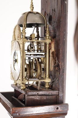 Lot 944 - ABRAHAM WESTON, LEWES. A SMALL EARLY 18TH CENTURY CASED LANTERN CLOCK