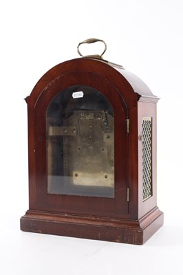 Lot 934 - SAMPSON, LONDON. A REGENCY FIGURED MAHOGANY PAD TOP BRACKET CLOCK