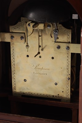 Lot 934 - SAMPSON, LONDON. A REGENCY FIGURED MAHOGANY PAD TOP BRACKET CLOCK