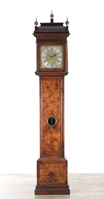 Lot 954 - GEORGE ETHERINGTON, LONDON. A BURR WALNUT COUNTRY HOUSE MONTH DURATION LONGCASE CLOCK CIRCA 1700
