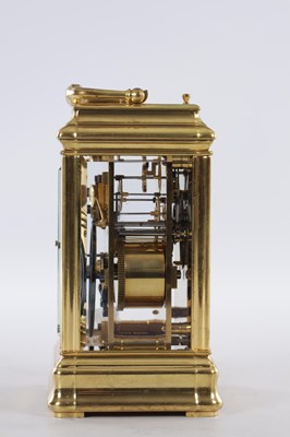 Lot 1089 - A LATE 19TH CENTURY FRENCH GIANT REPEATING GORGE CASED CARRIAGE CLOCK