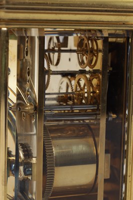 Lot 1089 - A LATE 19TH CENTURY FRENCH GIANT REPEATING GORGE CASED CARRIAGE CLOCK