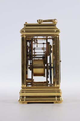 Lot 1089 - A LATE 19TH CENTURY FRENCH GIANT REPEATING GORGE CASED CARRIAGE CLOCK