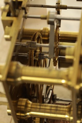 Lot 1065 - LUND AND BLOCKLEY, LONDON. A FINE 19TH CENTURY FLOOR STANDING MAHOGANY REGULATOR CLOCK