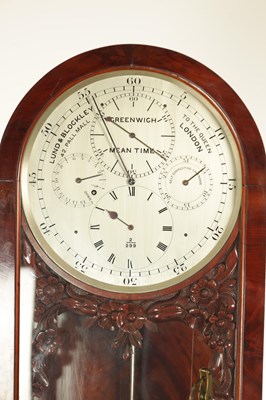 Lot 1065 - LUND AND BLOCKLEY, LONDON. A FINE 19TH CENTURY FLOOR STANDING MAHOGANY REGULATOR CLOCK