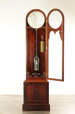 Lot 1065 - LUND AND BLOCKLEY, LONDON. A FINE 19TH CENTURY FLOOR STANDING MAHOGANY REGULATOR CLOCK
