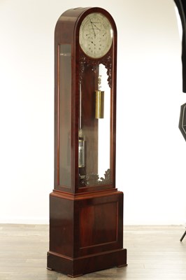 Lot 1065 - LUND AND BLOCKLEY, LONDON. A FINE 19TH CENTURY FLOOR STANDING MAHOGANY REGULATOR CLOCK
