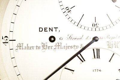 Lot 1016 - DENT, LONDON. A FINE MAHOGANY AND BURR WALNUT WALL MOUNTED REGULATOR, NO. 1774