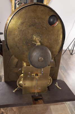 Lot 973 - BARRY, LEIGH. A RARE GEORGE III FIGURED MAHOGANY SPHERICAL MOON LONGCASE CLOCK
