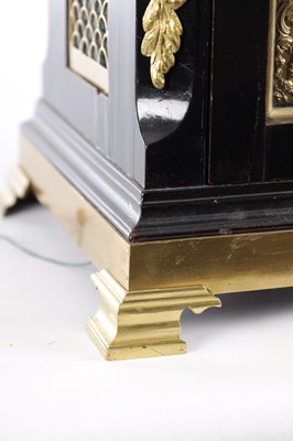 Lot 1044 - NATHANIAL SERGEANT, LONDON. A GEORGE III ORMOLU MOUNTED MUSICAL VERGE BRACKET CLOCK