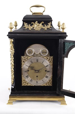 Lot 1044 - NATHANIAL SERGEANT, LONDON. A GEORGE III ORMOLU MOUNTED MUSICAL VERGE BRACKET CLOCK