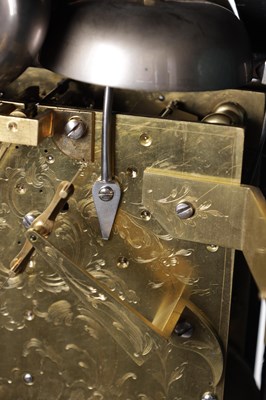 Lot 1044 - NATHANIAL SERGEANT, LONDON. A GEORGE III ORMOLU MOUNTED MUSICAL VERGE BRACKET CLOCK