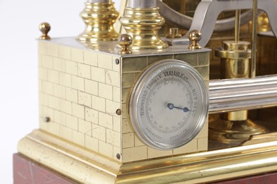 Lot 1109 - A FINE AND RARE LATE 19TH CENTURY FRENCH INDUSTRIAL AUTOMATION CLOCK FORMED AS A STEAM-DRIVEN WATER PUMP