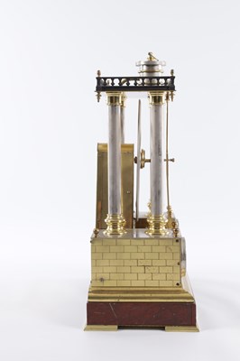Lot 1109 - A FINE AND RARE LATE 19TH CENTURY FRENCH INDUSTRIAL AUTOMATION CLOCK FORMED AS A STEAM-DRIVEN WATER PUMP
