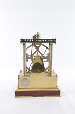 Lot 1109 - A FINE AND RARE LATE 19TH CENTURY FRENCH INDUSTRIAL AUTOMATION CLOCK FORMED AS A STEAM-DRIVEN WATER PUMP