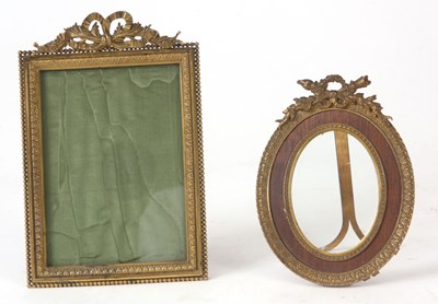 Lot 449 - TWO 19TH CENTURY FRENCH ORMOLU PICTURE FRAMES...