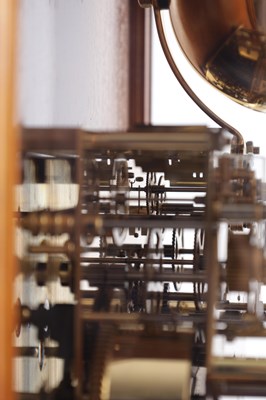 Lot 1055 - COMMITTI, LONDON. A LATE 20TH CENTURY "QUEEN ANNE" QUARTER CHIMING BURR WALNUT BRACKET CLOCK