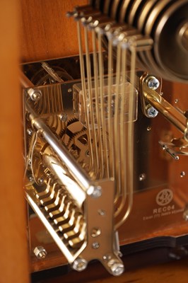 Lot 1055 - COMMITTI, LONDON. A LATE 20TH CENTURY "QUEEN ANNE" QUARTER CHIMING BURR WALNUT BRACKET CLOCK