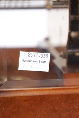 Lot 1055 - COMMITTI, LONDON. A LATE 20TH CENTURY "QUEEN ANNE" QUARTER CHIMING BURR WALNUT BRACKET CLOCK