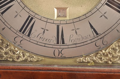 Lot 1018 - E. GIRARD, LODNON. AN EARLY 18TH CENTURY HOODED WALL CLOCK