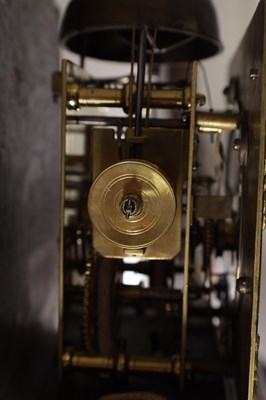 Lot 1018 - E. GIRARD, LODNON. AN EARLY 18TH CENTURY HOODED WALL CLOCK