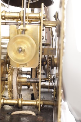 Lot 1018 - E. GIRARD, LODNON. AN EARLY 18TH CENTURY HOODED WALL CLOCK