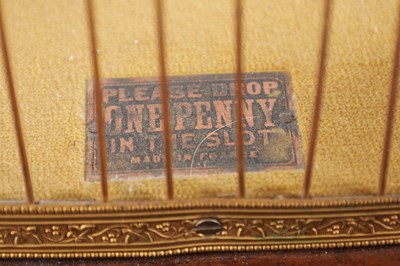 Lot 537 - A LATE 19TH CENTURY COIN-OPERATED WALNUT CASED SINGING BIRD AUTOMATON