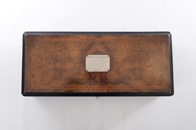 Lot 779 - A LATE 19TH CENTURY SWISS INTERCHANGABLE CYLINDER MUSIC BOX