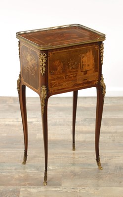 Lot 1222 - A LOUIS XV KINGWOOD MARQUETRY AND ORMOLU MOUNTED SIDE CABINET
