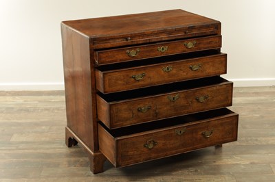 Lot 1291 - GEORGE II BURR WALNUT CADDY TOPPED CHEST