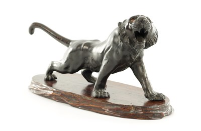 Lot 109 - A JAPANESE MEIJI PERIOD BRONZE TIGER