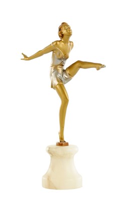 Lot 640 - A LOREZEL STYLE ART DECO DANCING FEMALE FIGURE