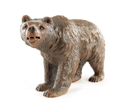 Lot 703 - A 19TH CENTURY CARVED BLACK FOREST SCULPTURE