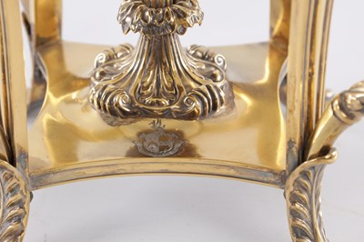 Lot 441 - MATTHEW BOULTON, BIRMINGHAM. A LATE GEORGE III SILVER AND SILVER GILT CENTRE PIECE