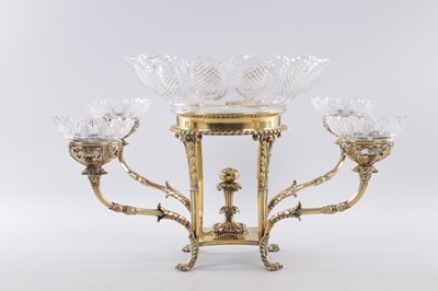 Lot 441 - MATTHEW BOULTON, BIRMINGHAM. A LATE GEORGE III SILVER AND SILVER GILT CENTRE PIECE