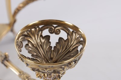 Lot 441 - MATTHEW BOULTON, BIRMINGHAM. A LATE GEORGE III SILVER AND SILVER GILT CENTRE PIECE