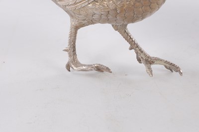 Lot 418 - A PAIR OF CONTINENTAL SILVER PHEASANTS