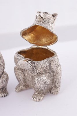 Lot 438 - C J VANDER, LONDON. A NOVELTY BEAR CRUET SET CIRCA 1970