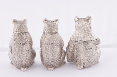 Lot 438 - C J VANDER, LONDON. A NOVELTY BEAR CRUET SET CIRCA 1970