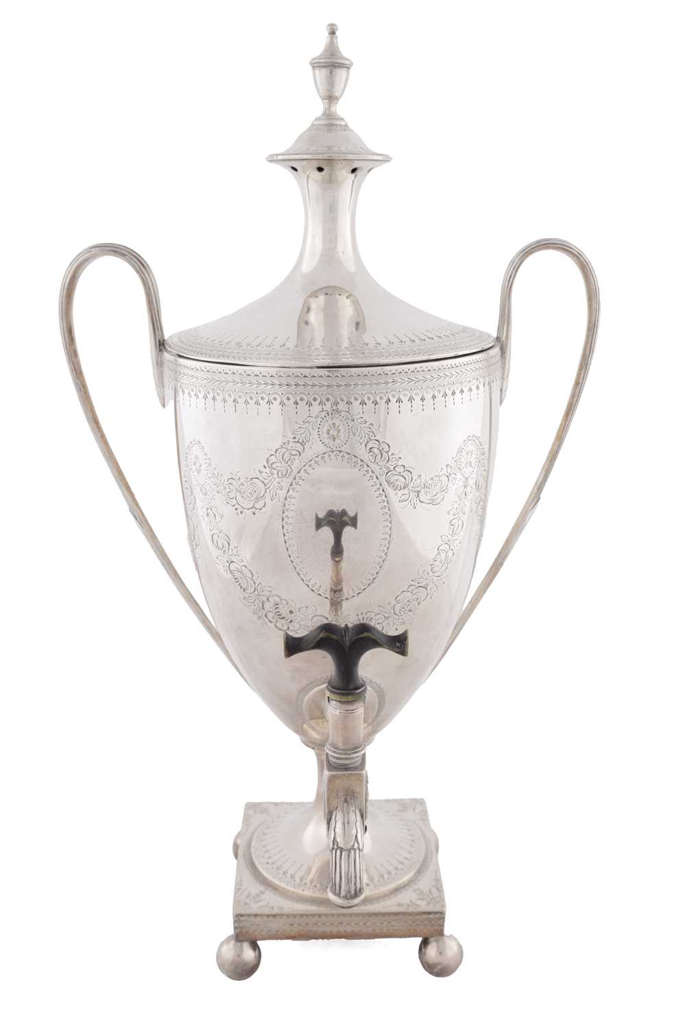 Lot 445 - EDWARD FARRELL, LONDON. A GEORGE III LIDDED TEA URN
