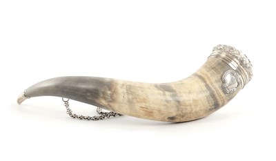 Lot 457 - ALBION CLOTH CO. EDINBURGH. A 19TH CENTURY SCOTTISH COWS HORN SNUFF MULL