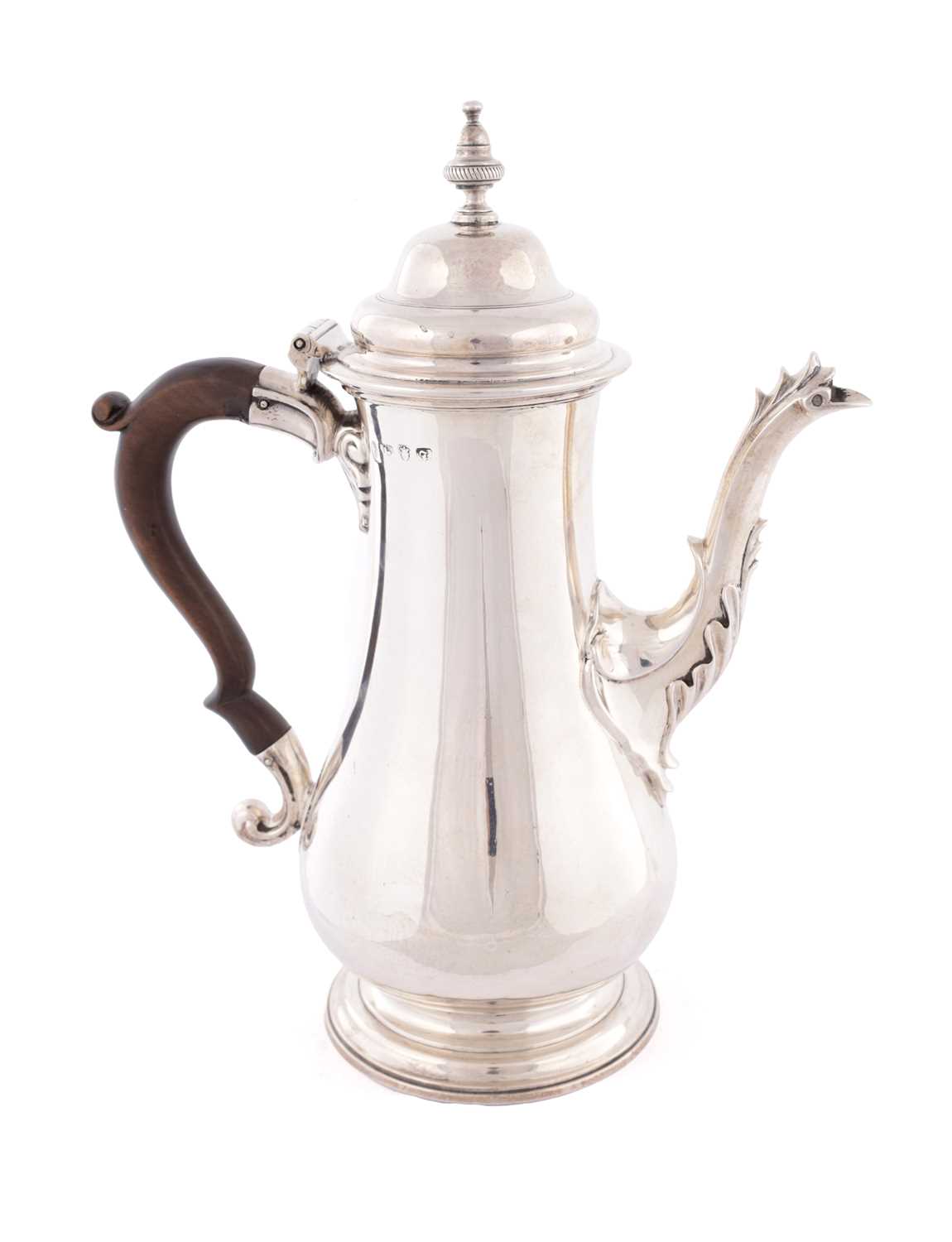 Lot 421 - W & J PRIEST, LONDON. A GEORGE III SILVER COFFEE POT