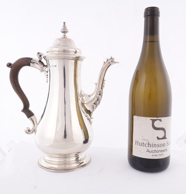 Lot 421 - W & J PRIEST, LONDON. A GEORGE III SILVER COFFEE POT