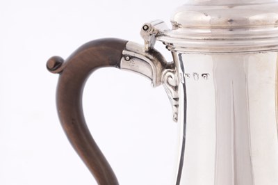 Lot 421 - W & J PRIEST, LONDON. A GEORGE III SILVER COFFEE POT