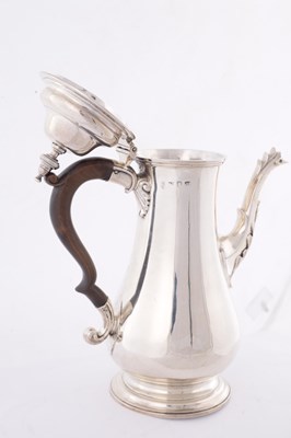 Lot 421 - W & J PRIEST, LONDON. A GEORGE III SILVER COFFEE POT