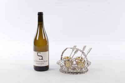 Lot 384 - EDWARD JUNIOR, JOHN AND WILLIAM BARNARD, LONDON. A VICTORIAN SILVER EGG CRUET SET