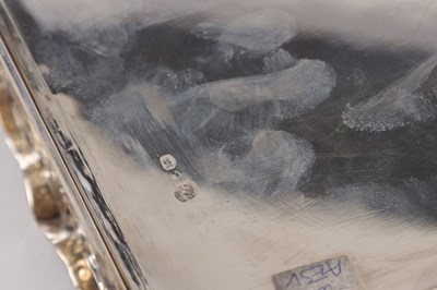 Lot 405 - A VICTORIAN PIERCED SILVER INK STAND