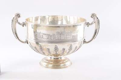 Lot 390 - HOLLAND, ALDWINCKLE AND SLATER, LONDON. A VICTORIAN SILVER PUNCH BOWL